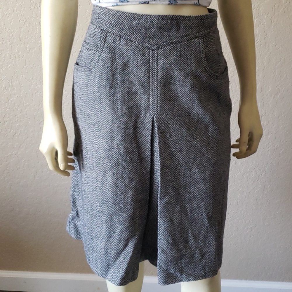 Vintage Huk.A.poo wool skirt gray 7